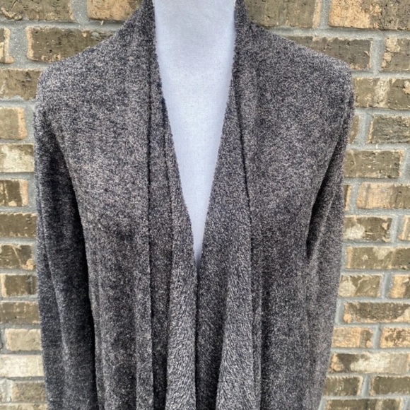 Barefoot Dreams Cozy Chic Lite Calypso Waterfall Draped Wrap Cardigan - Picture 2 of 5